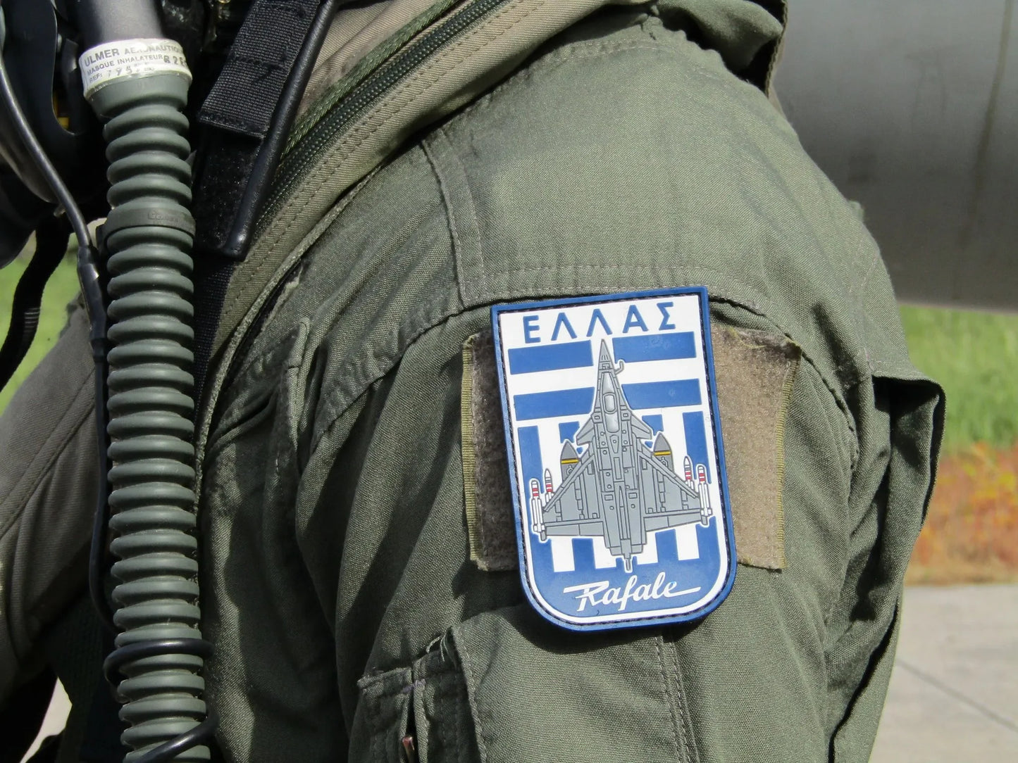 RAFALE "GREEK FLAG" - 2D PVC PATCH - PVCPATCHWORLD.STORE