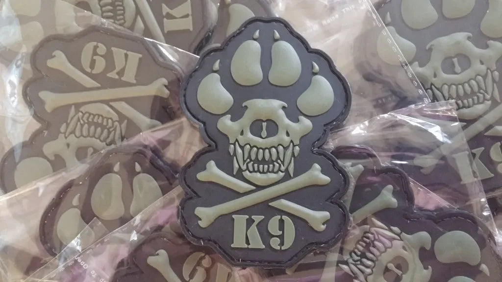 K-9 CROSSBONES DOG – POLICE – ARMY – NAVY – AIR FORCE – TACTICAL (LOW VISIBILIT) - PVCPATCHWORLD.STORE