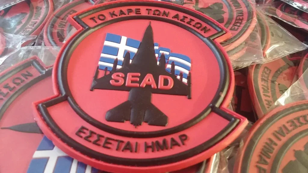 341 SQUADRON - HELLENIC AIR FORCE - F-16 SEAD - 3D PVC PATCH - PVCPATCHWORLD.STORE