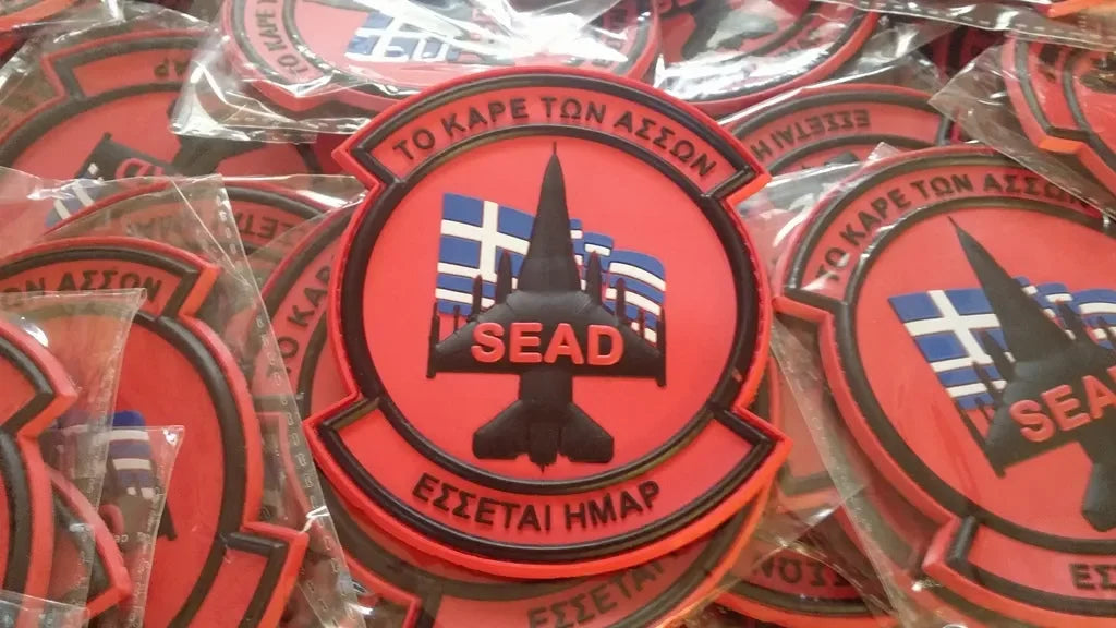 341 SQUADRON - HELLENIC AIR FORCE - F-16 SEAD - 3D PVC PATCH - PVCPATCHWORLD.STORE