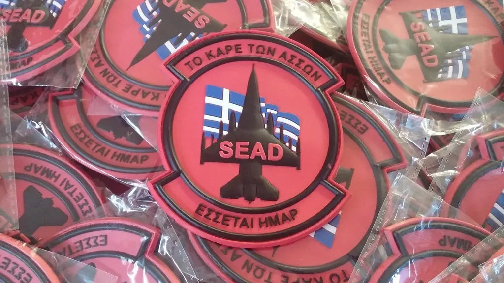 341 SQUADRON - HELLENIC AIR FORCE - F-16 SEAD - 3D PVC PATCH - PVCPATCHWORLD.STORE