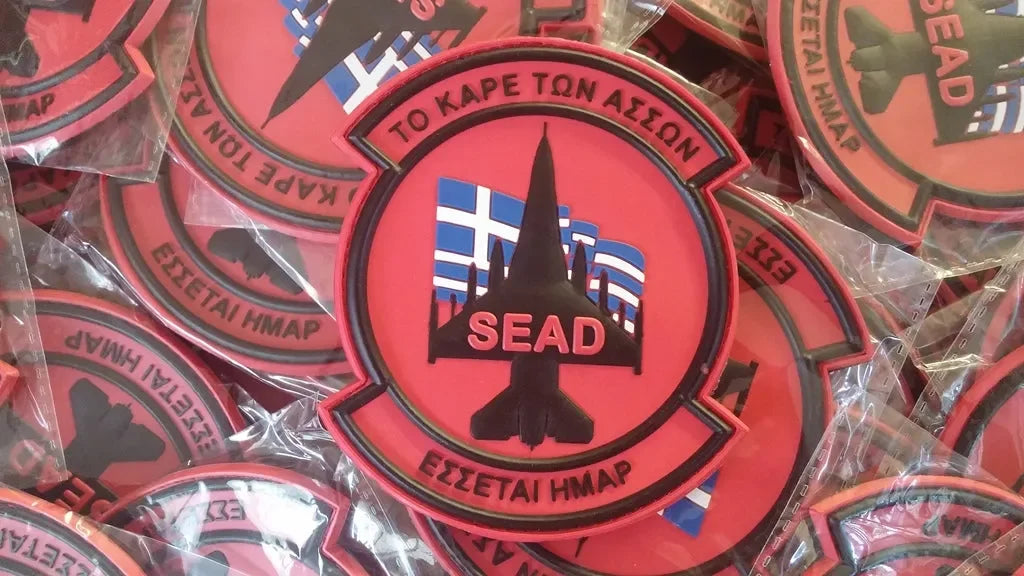 341 SQUADRON - HELLENIC AIR FORCE - F-16 SEAD - 3D PVC PATCH - PVCPATCHWORLD.STORE
