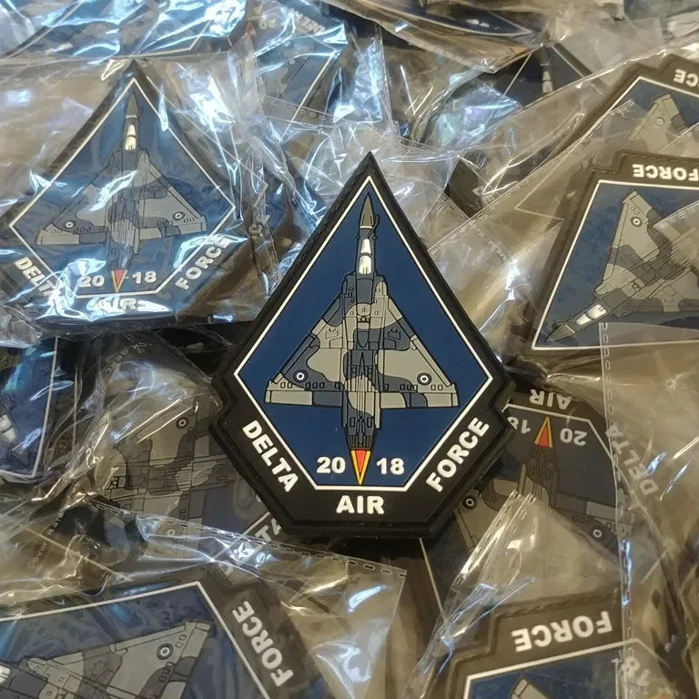 HELLENIC AIR FORCE MIRAGE 2000 DELTA AIR FORCE PVC PATCH - PVCPATCHWORLD.STORE