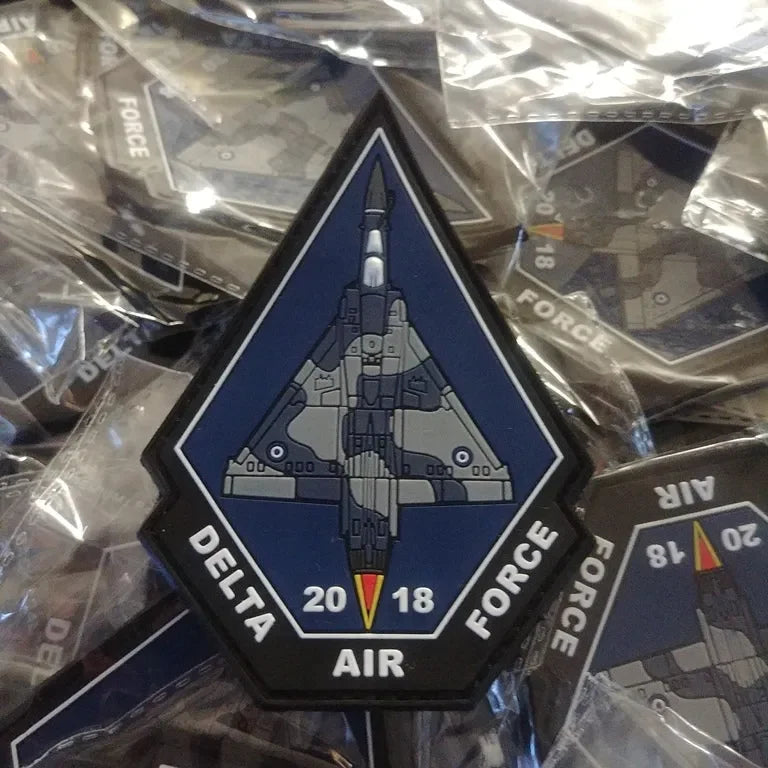 HELLENIC AIR FORCE MIRAGE 2000 DELTA AIR FORCE PVC PATCH - PVCPATCHWORLD.STORE