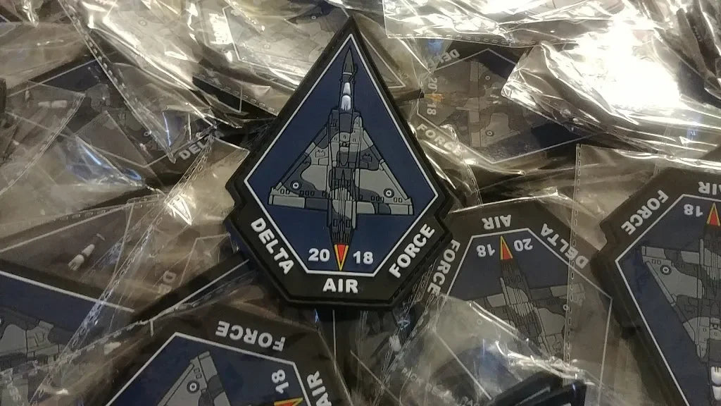 HELLENIC AIR FORCE MIRAGE 2000 DELTA AIR FORCE PVC PATCH - PVCPATCHWORLD.STORE