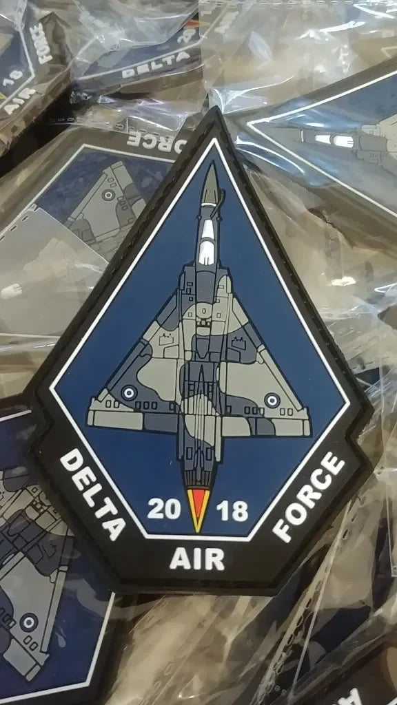 HELLENIC AIR FORCE MIRAGE 2000 DELTA AIR FORCE PVC PATCH - PVCPATCHWORLD.STORE
