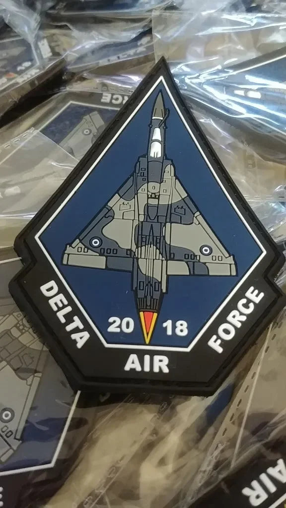 HELLENIC AIR FORCE MIRAGE 2000 DELTA AIR FORCE PVC PATCH - PVCPATCHWORLD.STORE