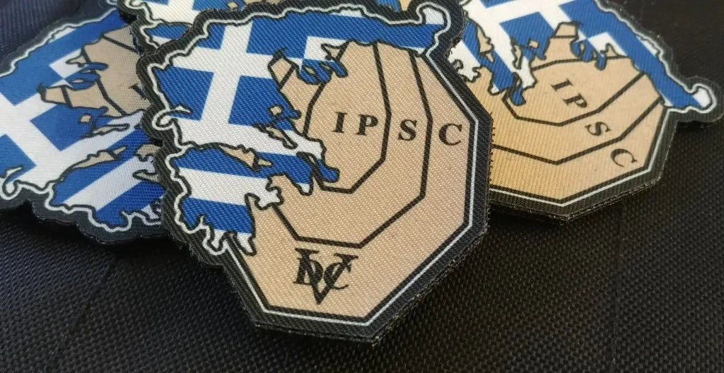 IPSC RANGEMASTER -GREECE FLAG - TARGET - PVCPATCHWORLD.STORE