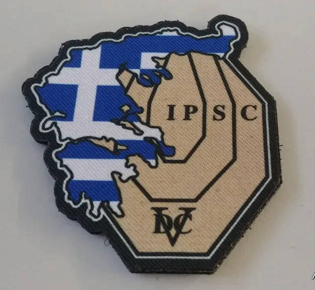 IPSC RANGEMASTER -GREECE FLAG - TARGET - PVCPATCHWORLD.STORE