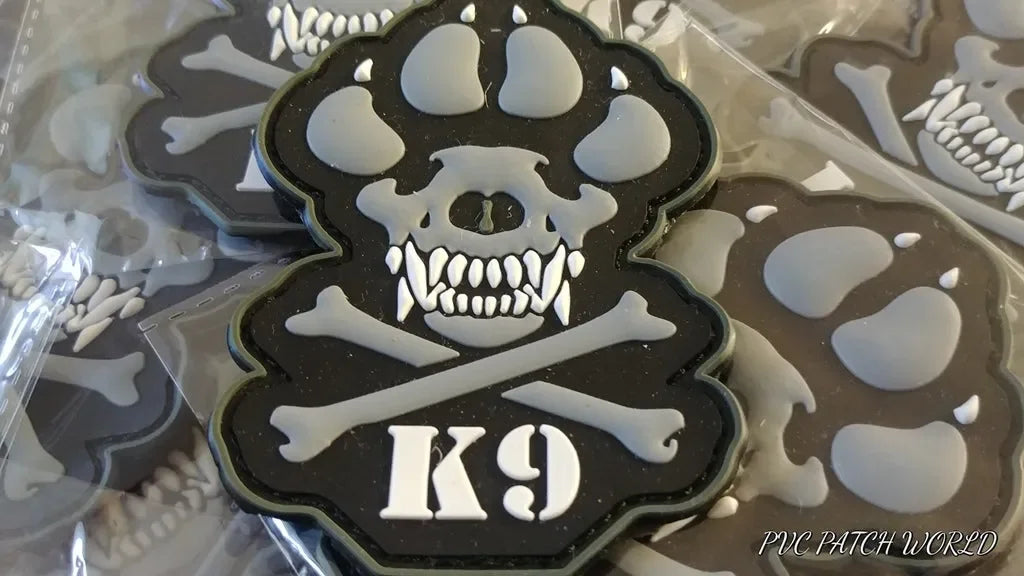 K-9 CROSSBONES DOG – POLICE – ARMY – NAVY – AIR FORCE – TACTICAL (SWAT) - PVCPATCHWORLD.STORE