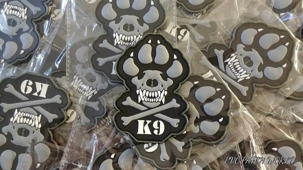 K-9 CROSSBONES DOG – POLICE – ARMY – NAVY – AIR FORCE – TACTICAL (SWAT) - PVCPATCHWORLD.STORE