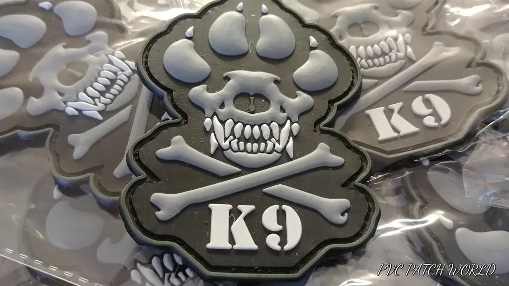 K-9 CROSSBONES DOG – POLICE – ARMY – NAVY – AIR FORCE – TACTICAL (SWAT) - PVCPATCHWORLD.STORE