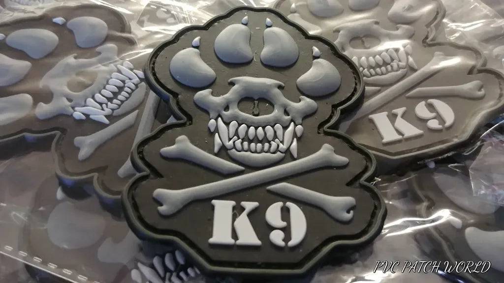 K-9 CROSSBONES DOG – POLICE – ARMY – NAVY – AIR FORCE – TACTICAL (SWAT) - PVCPATCHWORLD.STORE