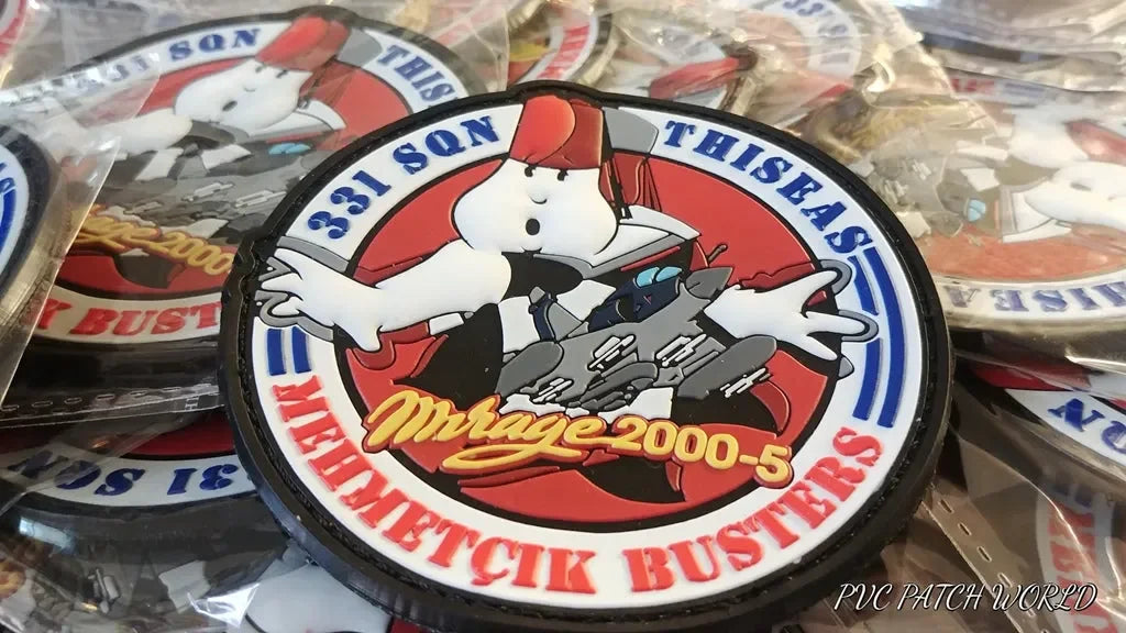 331 SQN THESEUS - GREEK AIR-FORCE - MEHMECIK BUSTERS – MIRAGE 2000-5 PVC PATCH - PVCPATCHWORLD.STORE
