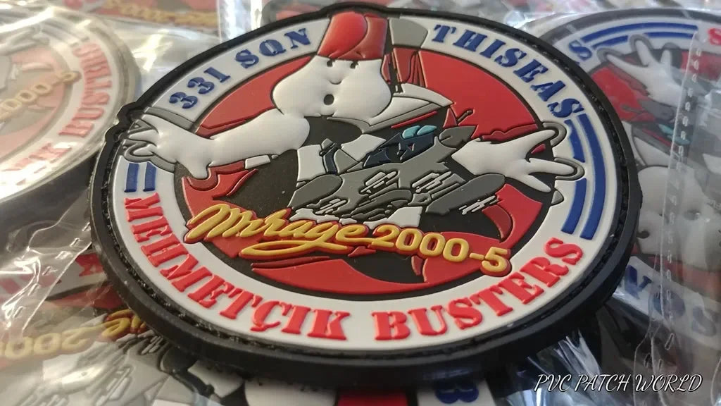 331 SQN THESEUS - GREEK AIR-FORCE - MEHMECIK BUSTERS – MIRAGE 2000-5 PVC PATCH - PVCPATCHWORLD.STORE
