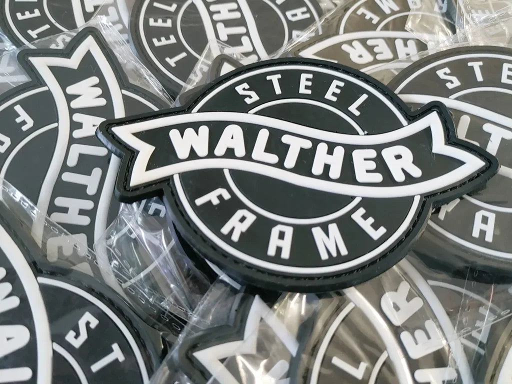 WALTHER - 2D & 3D PVC PATCH - WHITE & BLACK - PVCPATCHWORLD.STORE