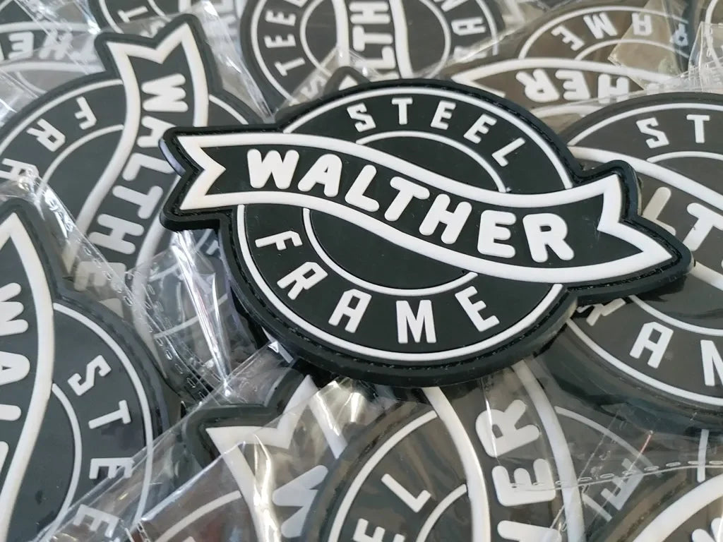 WALTHER - 2D & 3D PVC PATCH - WHITE & BLACK - PVCPATCHWORLD.STORE