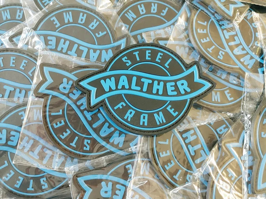 WALTHER - 2D & 3D PVC PATCH - SKY BLUE & BLACK - PVCPATCHWORLD.STORE