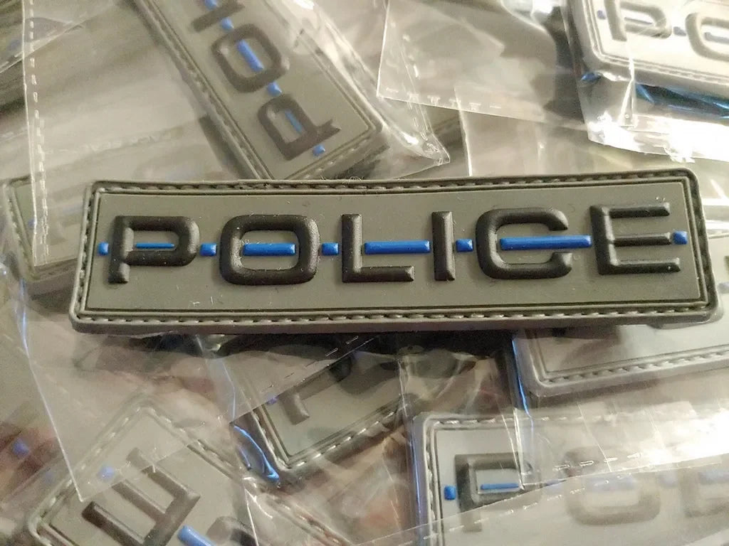 POLICE - THIN BLUE LINE - LOW VISIBILITY - TACTICAL PVC PATCH - PVCPATCHWORLD.STORE