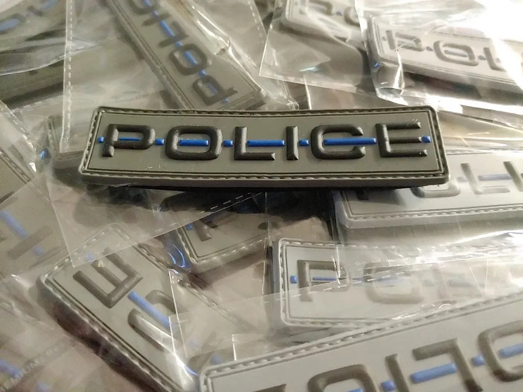 POLICE - THIN BLUE LINE - LOW VISIBILITY - TACTICAL PVC PATCH - PVCPATCHWORLD.STORE