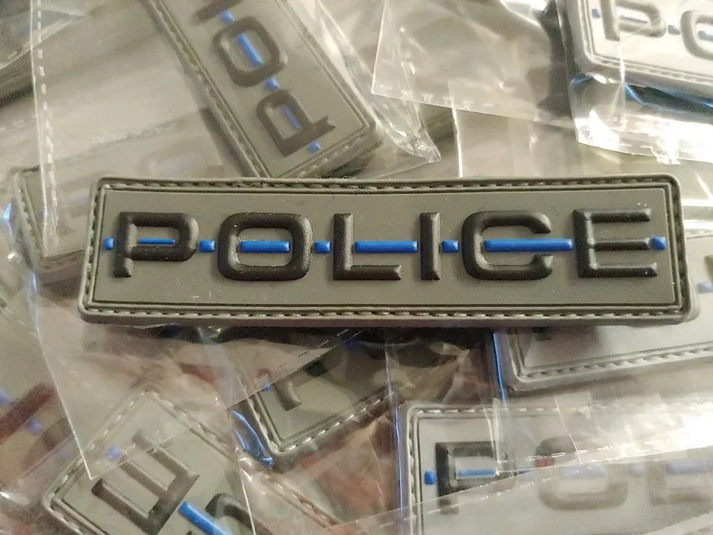 POLICE - THIN BLUE LINE - LOW VISIBILITY - TACTICAL PVC PATCH - PVCPATCHWORLD.STORE