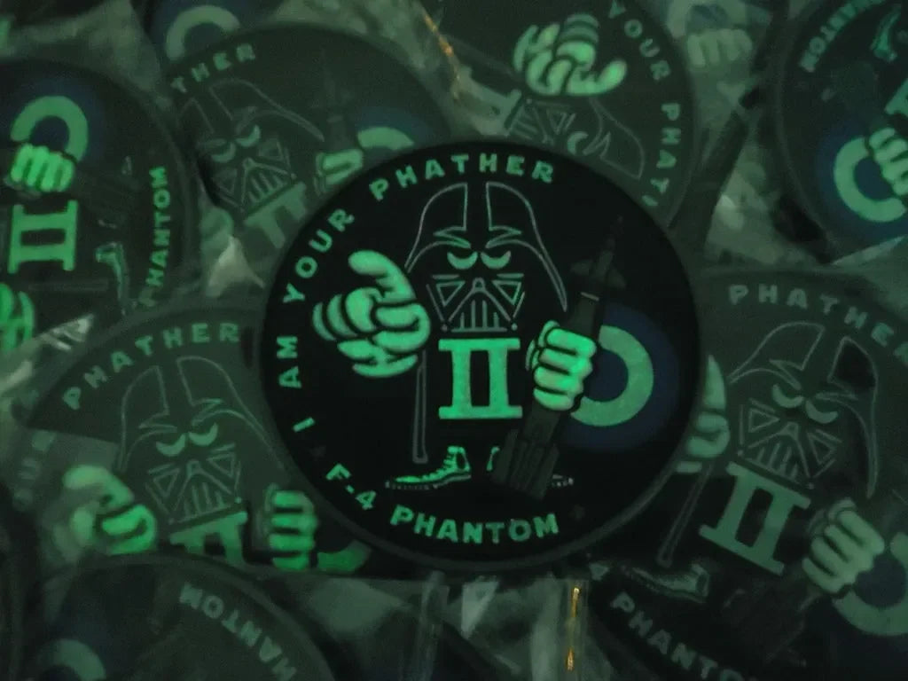 PHANTOM II - F-4 - NEW HAF - "I AM YOUR PHATHER" 3D PVC PATCH - GLOW IN THE DARK - PVCPATCHWORLD.STORE