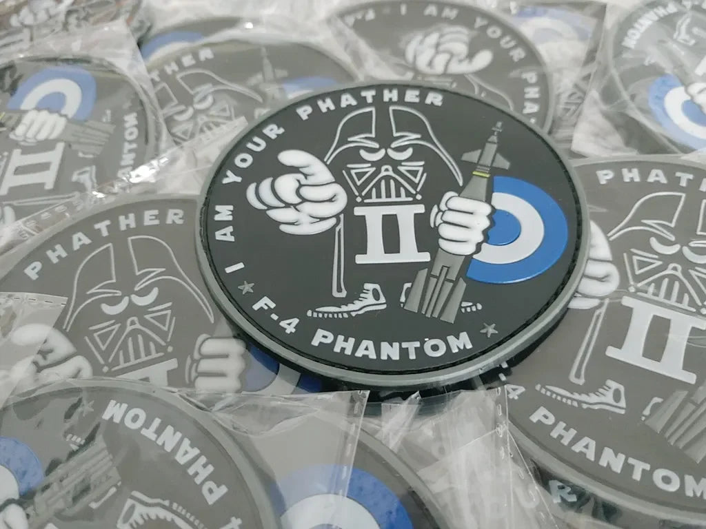 PHANTOM II - F-4 - NEW HAF - "I AM YOUR PHATHER" 3D PVC PATCH - GLOW IN THE DARK - PVCPATCHWORLD.STORE