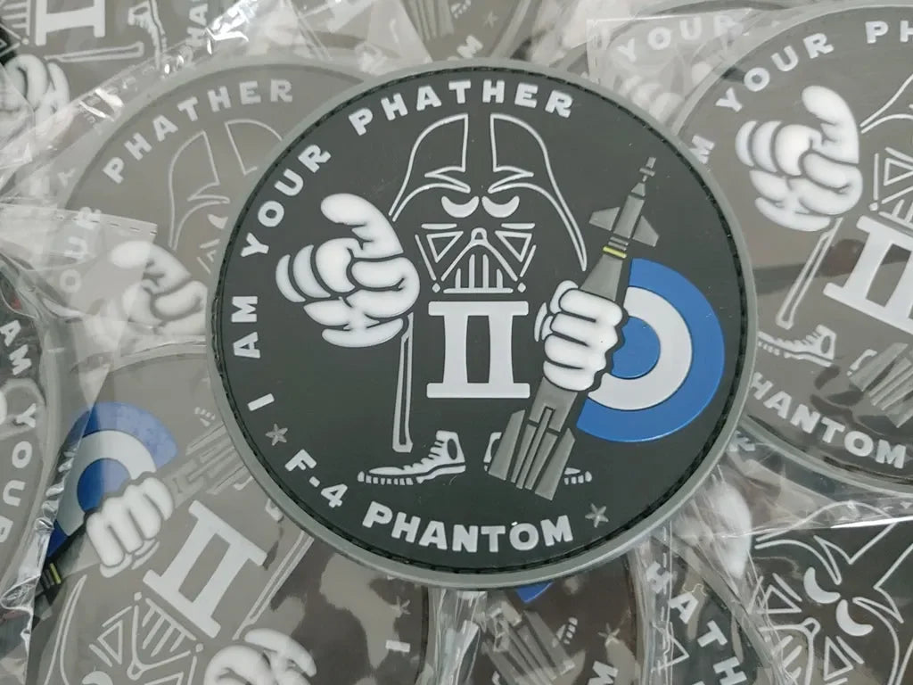 PHANTOM II - F-4 - NEW HAF - "I AM YOUR PHATHER" 3D PVC PATCH - GLOW IN THE DARK - PVCPATCHWORLD.STORE