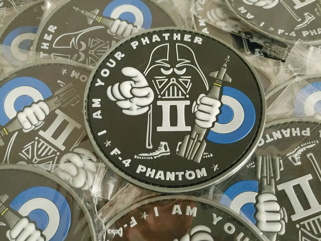 PHANTOM II - F-4 - NEW HAF - "I AM YOUR PHATHER" 3D PVC PATCH - GLOW IN THE DARK - PVCPATCHWORLD.STORE