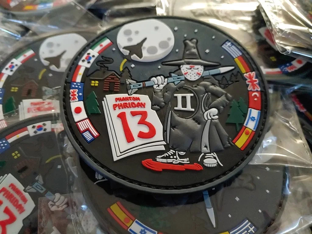 PHANTOM PHRIDAY AIM-120 GRAY SPOOK - 3D PVC PATCH - GLOW IN THE DARK - PVCPATCHWORLD.STORE