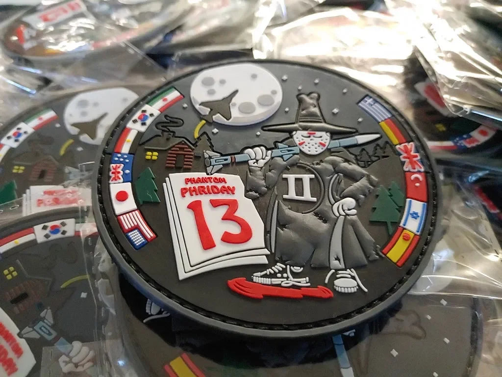 PHANTOM PHRIDAY AIM-120 GRAY SPOOK - 3D PVC PATCH - GLOW IN THE DARK - PVCPATCHWORLD.STORE