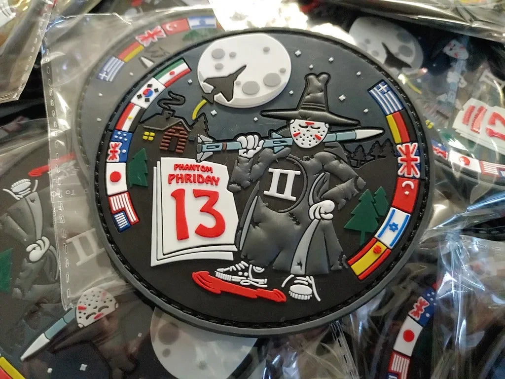 PHANTOM PHRIDAY AIM-120 GRAY SPOOK - 3D PVC PATCH - GLOW IN THE DARK - PVCPATCHWORLD.STORE