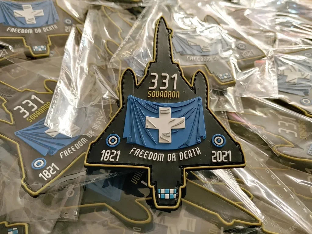331 SQUADRON 1821-2021 “THISEAS” 3D PVC PATCH SILHOUETTE (Limited Edition) - PVCPATCHWORLD.STORE