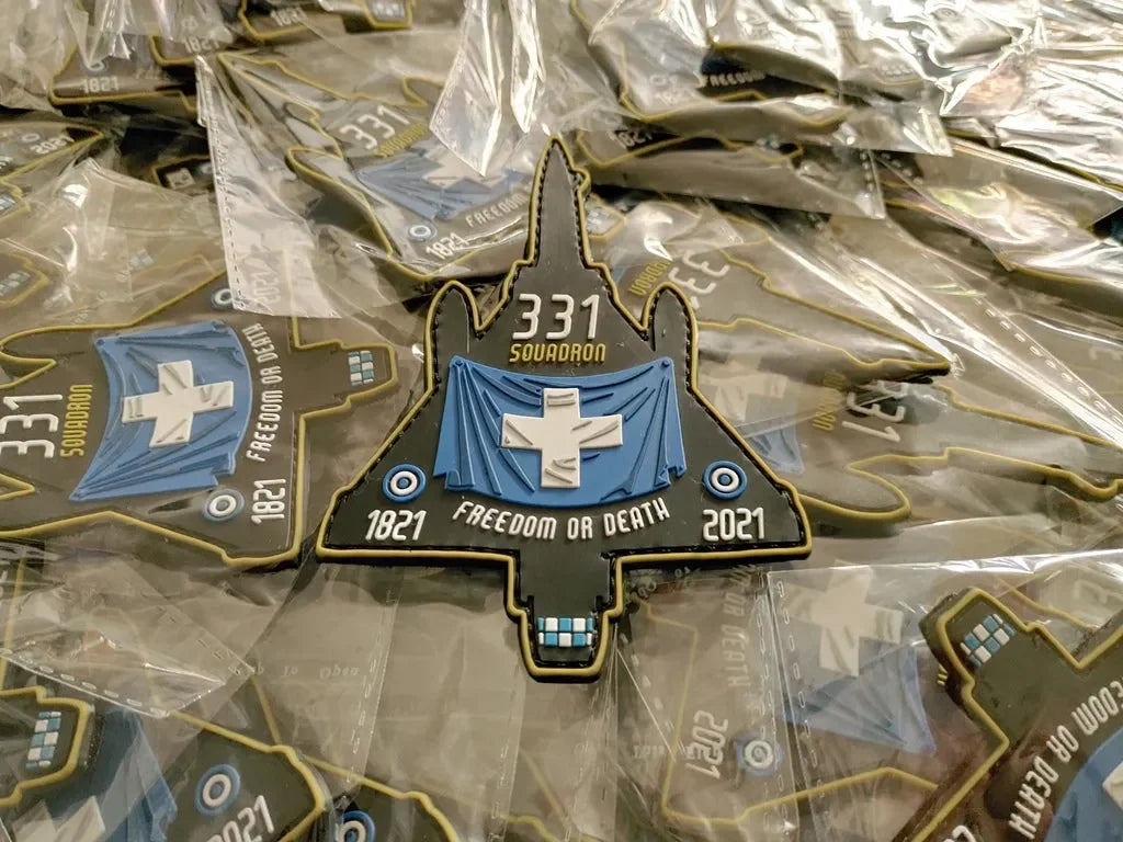 331 SQUADRON 1821-2021 “THISEAS” 3D PVC PATCH SILHOUETTE (Limited Edition) - PVCPATCHWORLD.STORE