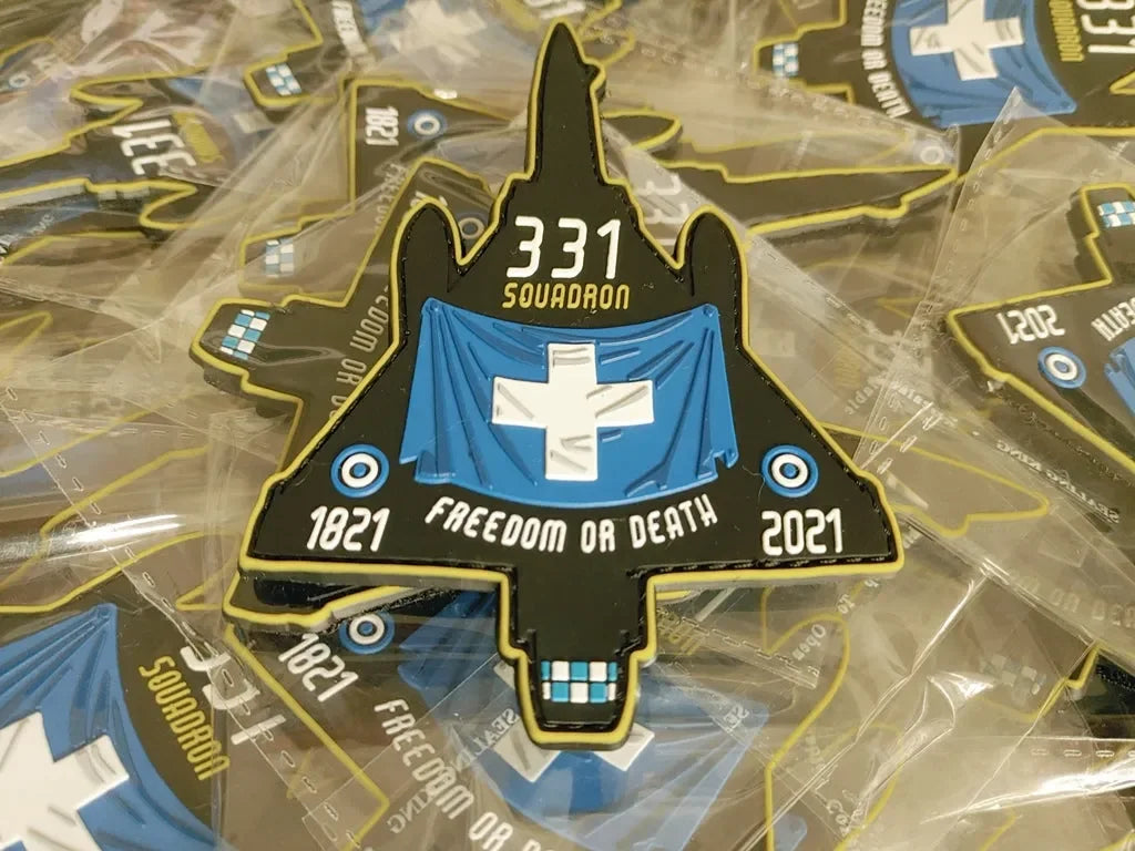 331 SQUADRON 1821-2021 “THISEAS” 3D PVC PATCH SILHOUETTE (Limited Edition) - PVCPATCHWORLD.STORE