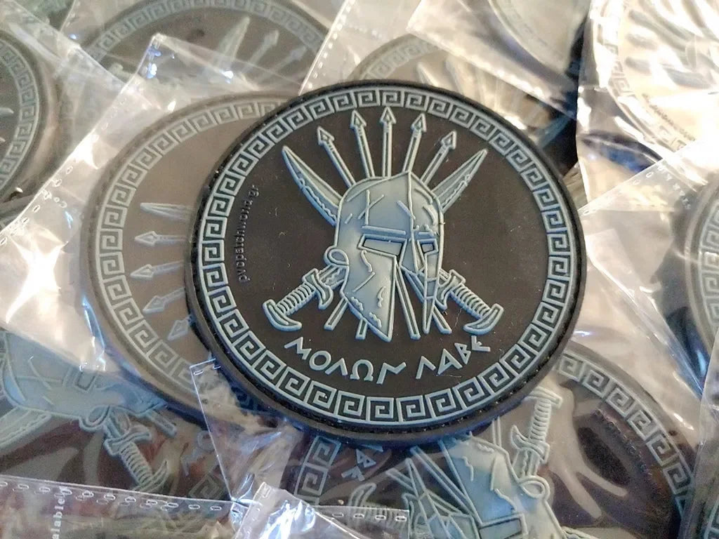 SPARTAN - MOLON LABE - MOLON LAVE - ΜΟΛΩΝ ΛΑΒΕ - WITH 3D PVC PATCH - BLACK/GREEN - PVCPATCHWORLD.STORE