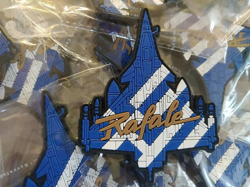 RAFALE SILHOUETTE - GREEK FLAG - 2D PVC PATCH - PVCPATCHWORLD.STORE
