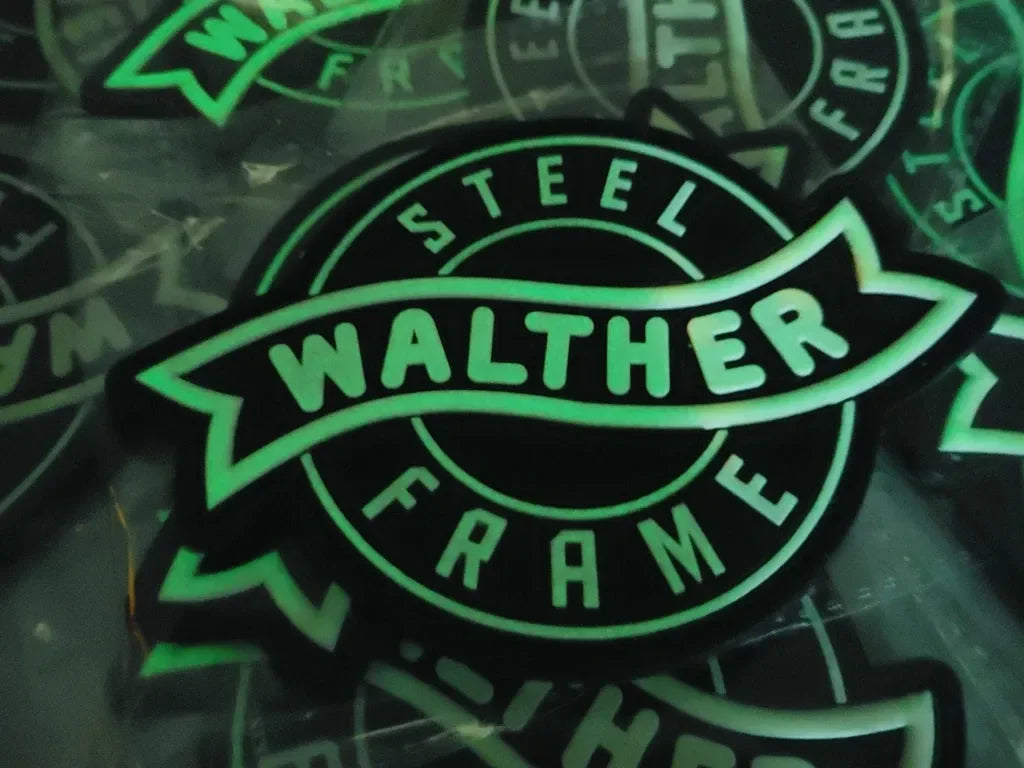 WALTHER - 2D & 3D PVC PATCH - BLACK/GLOW - PVCPATCHWORLD.STORE
