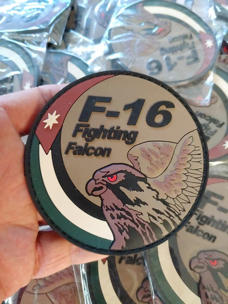 ROYAL JORDANIAN F-16 FIGHTING FALCON SWIRL (LOW VISIBILITY) - PVCPATCHWORLD.STORE