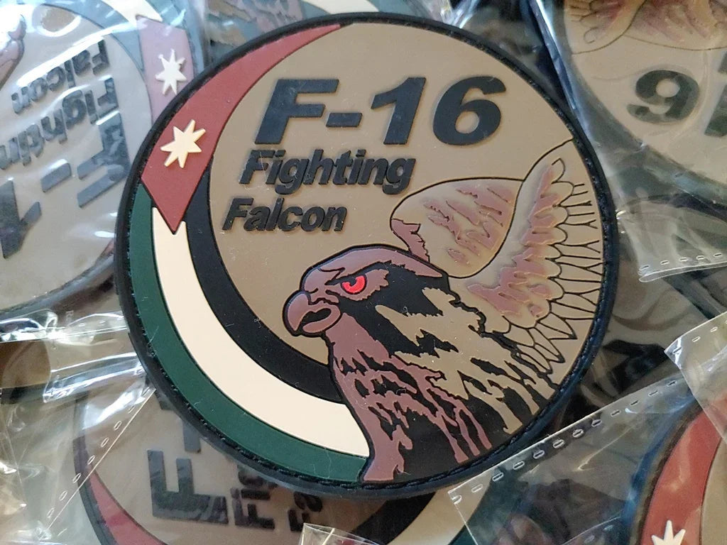ROYAL JORDANIAN F-16 FIGHTING FALCON SWIRL (LOW VISIBILITY) - PVCPATCHWORLD.STORE