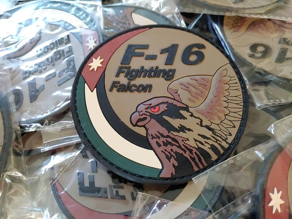 ROYAL JORDANIAN F-16 FIGHTING FALCON SWIRL (LOW VISIBILITY) - PVCPATCHWORLD.STORE