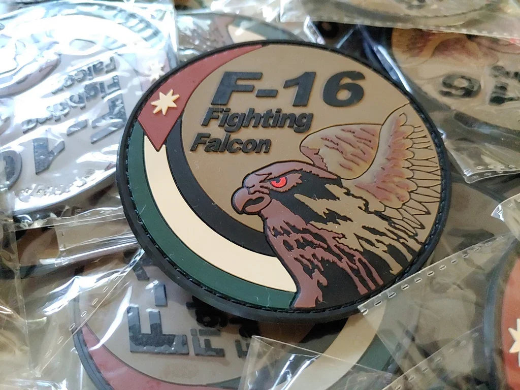 ROYAL JORDANIAN F-16 FIGHTING FALCON SWIRL (LOW VISIBILITY) - PVCPATCHWORLD.STORE