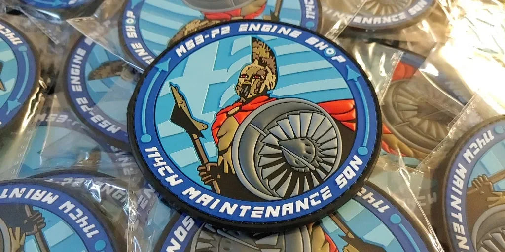 MIRAGE 2000-5/M53-P2 ENGINE SHOP - 114CW MAINTENANCE SQN - 3D PVC PATCH - PVCPATCHWORLD.STORE