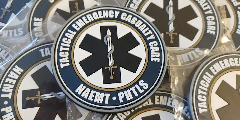 NAEMT PHTLS - Tactical Emergency Casualty Care - colored - PVC patch - PVCPATCHWORLD.STORE