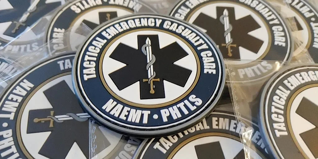 NAEMT PHTLS - Tactical Emergency Casualty Care - colored - PVC patch - PVCPATCHWORLD.STORE