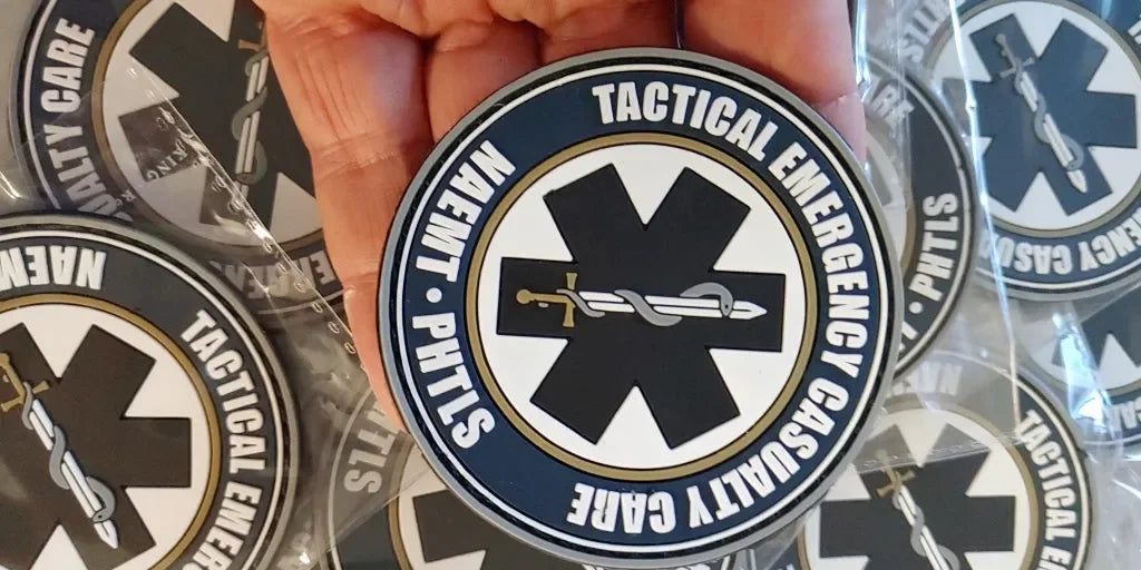 NAEMT PHTLS - Tactical Emergency Casualty Care - colored - PVC patch - PVCPATCHWORLD.STORE