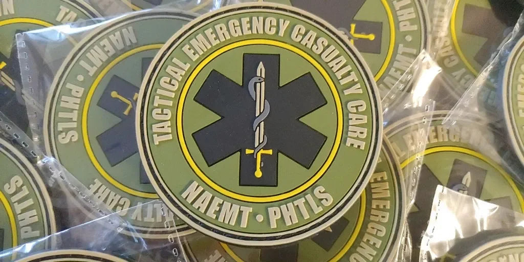 NAEMT PHTLS - Tactical Emergency Casualty Care - low visibility PVC patch - PVCPATCHWORLD.STORE