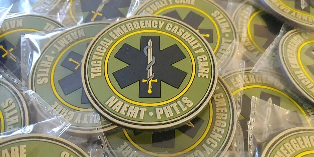 NAEMT PHTLS - Tactical Emergency Casualty Care - low visibility PVC patch - PVCPATCHWORLD.STORE