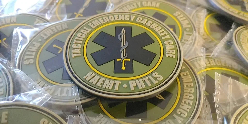 NAEMT PHTLS - Tactical Emergency Casualty Care - low visibility PVC patch - PVCPATCHWORLD.STORE