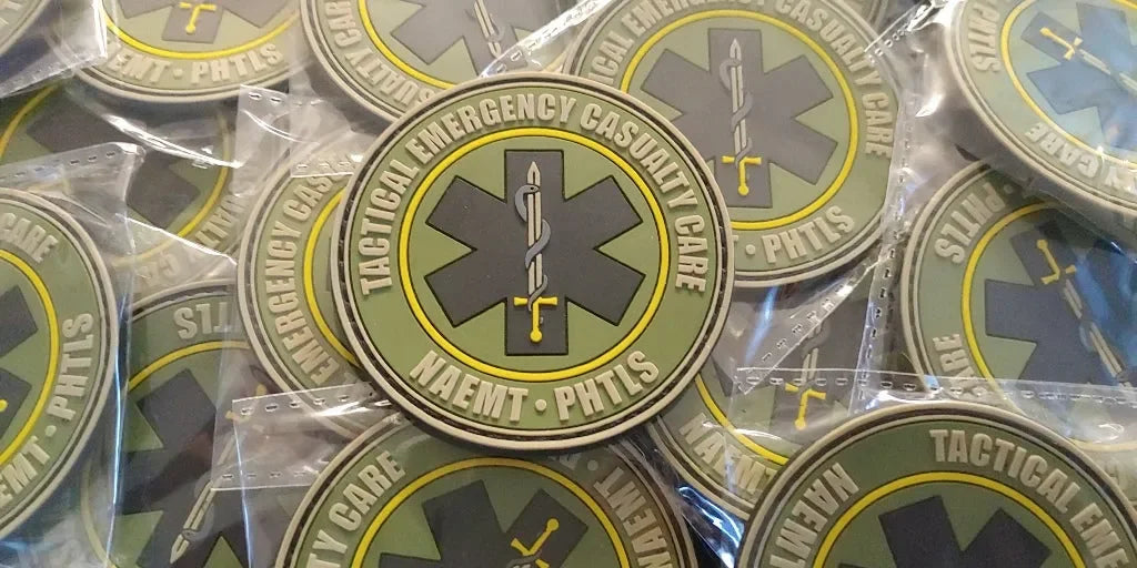 NAEMT PHTLS - Tactical Emergency Casualty Care - low visibility PVC patch - PVCPATCHWORLD.STORE